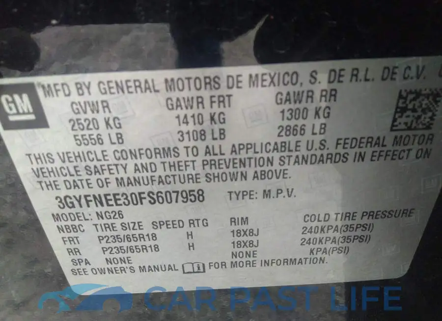 3GYFNEE30FS607958# 9