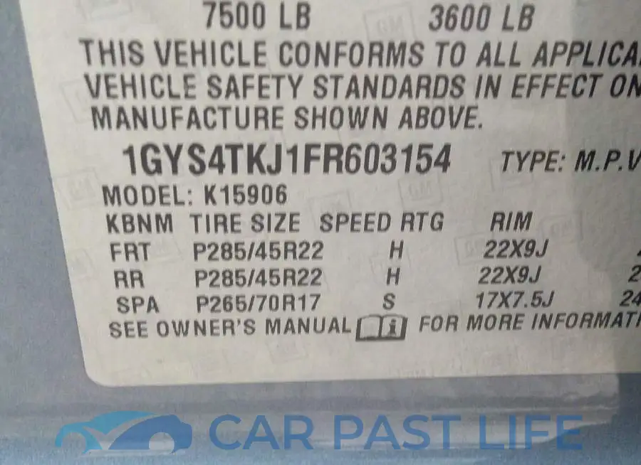 1GYS4TKJ1FR603154# 9