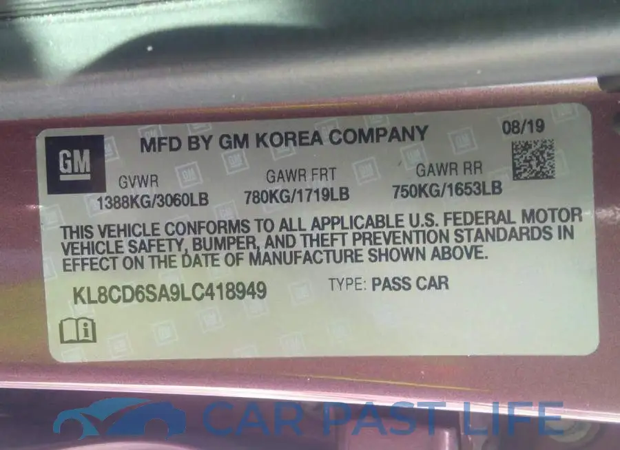 KL8CD6SA9LC418949# 9