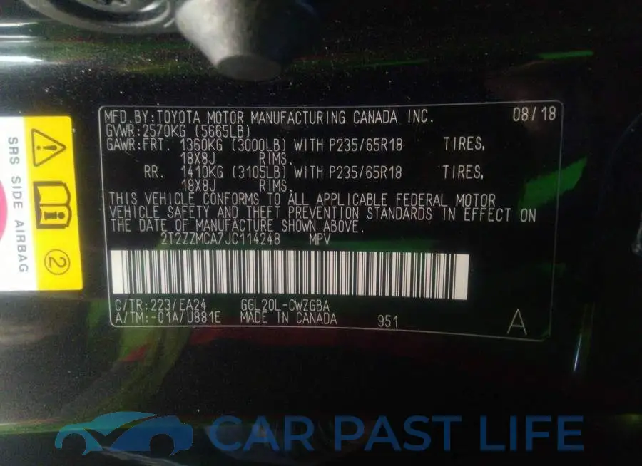 2T2ZZMCA7JC114248# 9