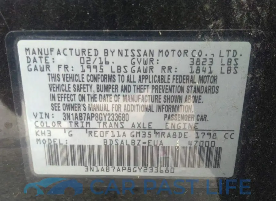 3N1AB7AP8GY233680# 9