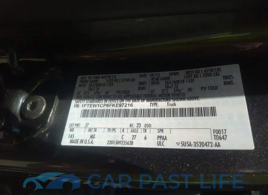 1FTEW1CP6FKE97216# 9