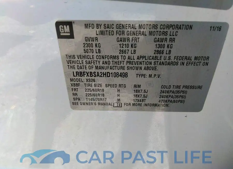 LRBFXBSA2HD108498# 9