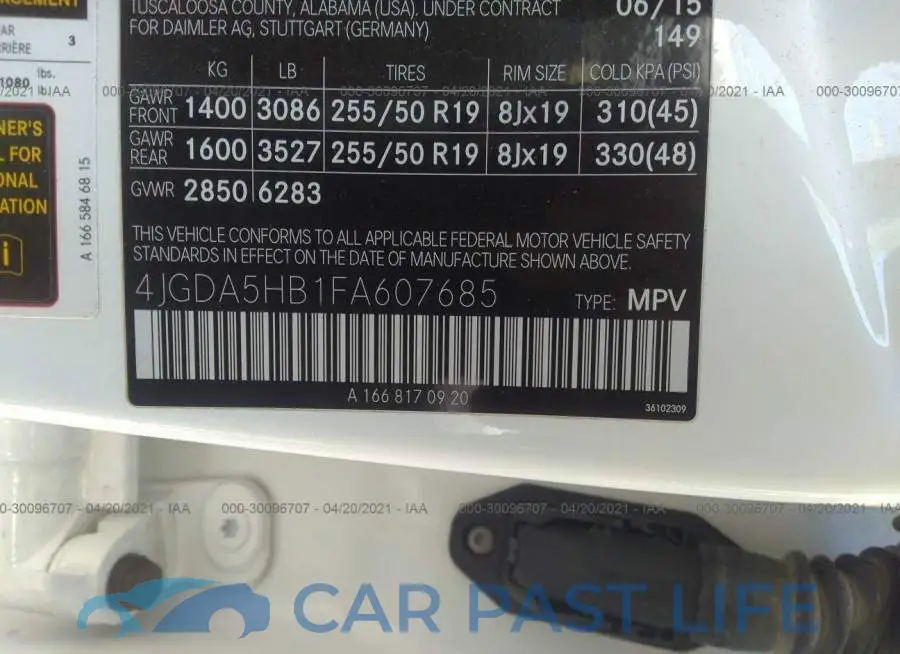 4JGDA5HB1FA607685# 9