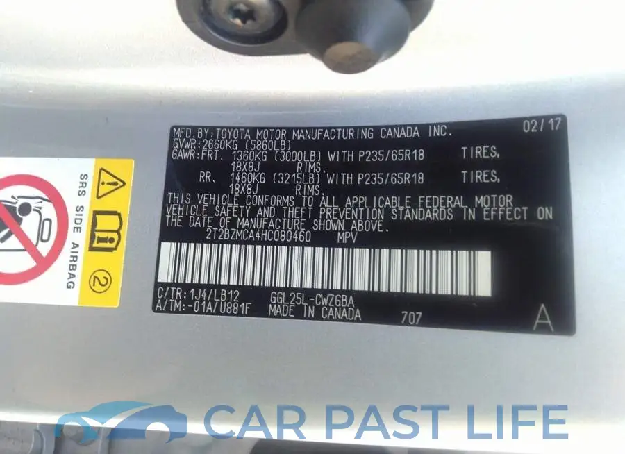 2T2BZMCA4HC080460# 9