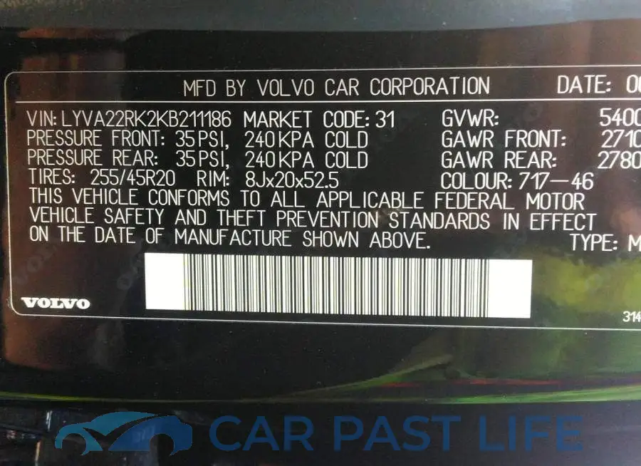 LYVA22RK2KB211186# 9