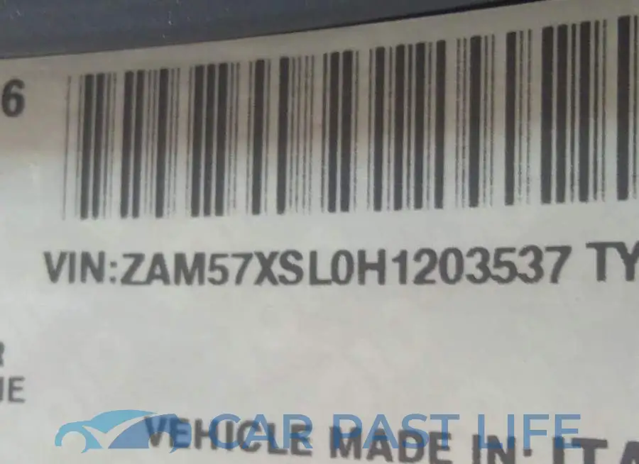 ZAM57XSL0H1203537# 9