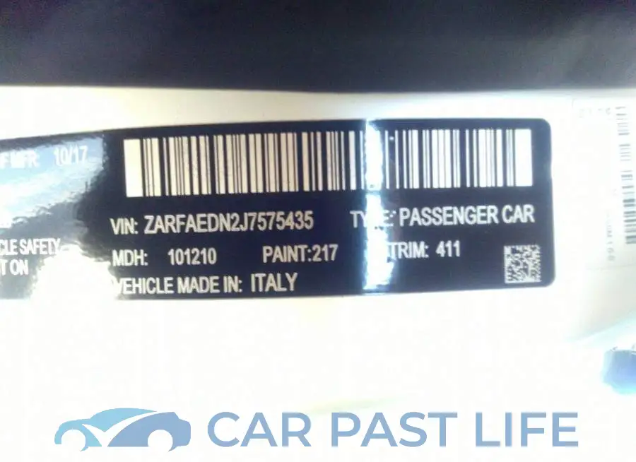 ZARFAEDN2J7575435# 9