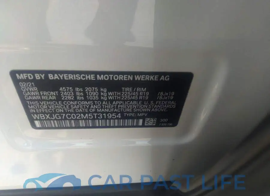 WBXJG7C02M5T31954# 9