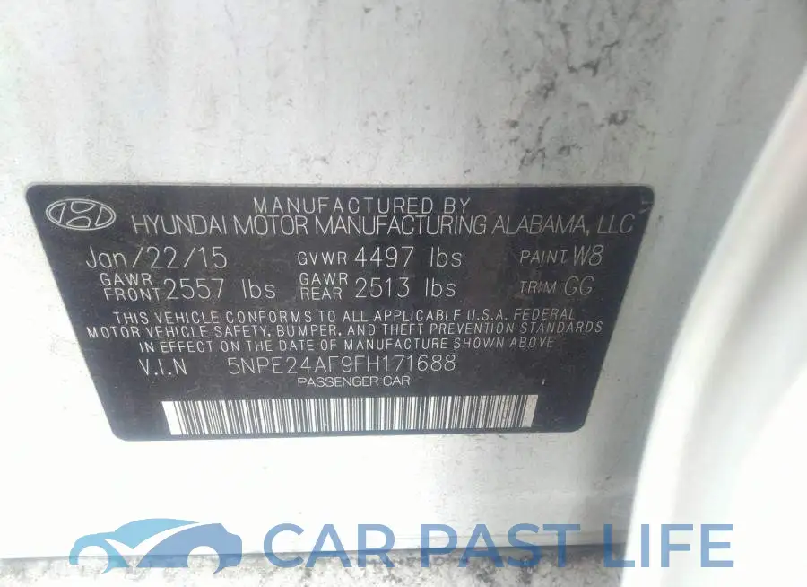 5NPE24AF9FH171688# 9