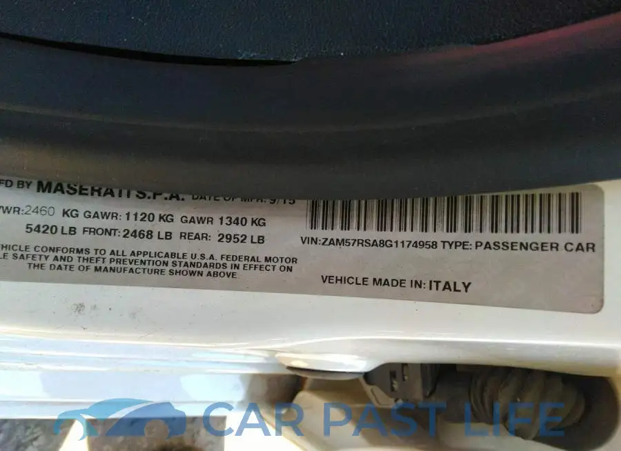 ZAM57RSA8G1174958# 9