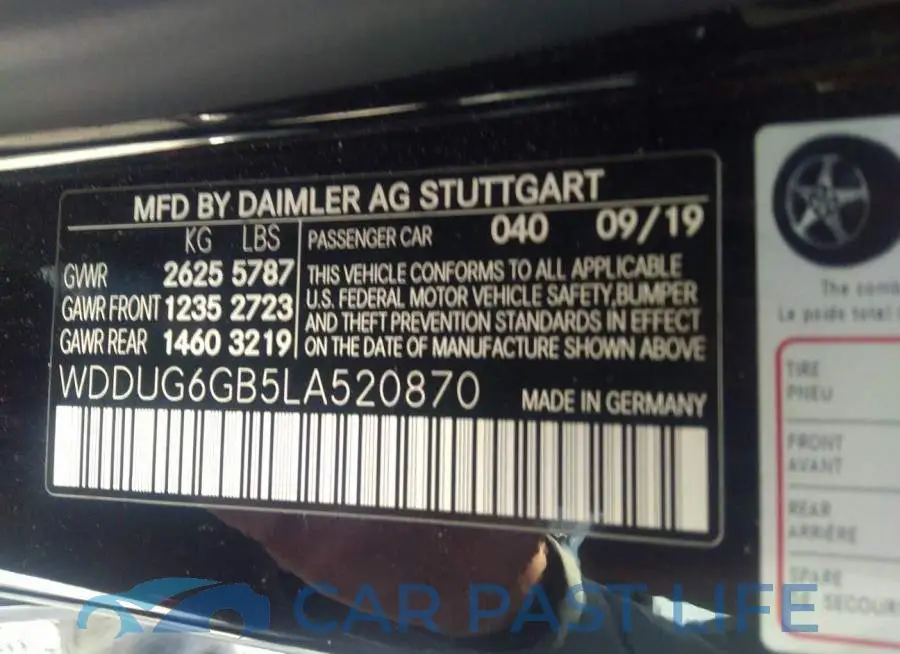 WDDUG6GB5LA520870# 9