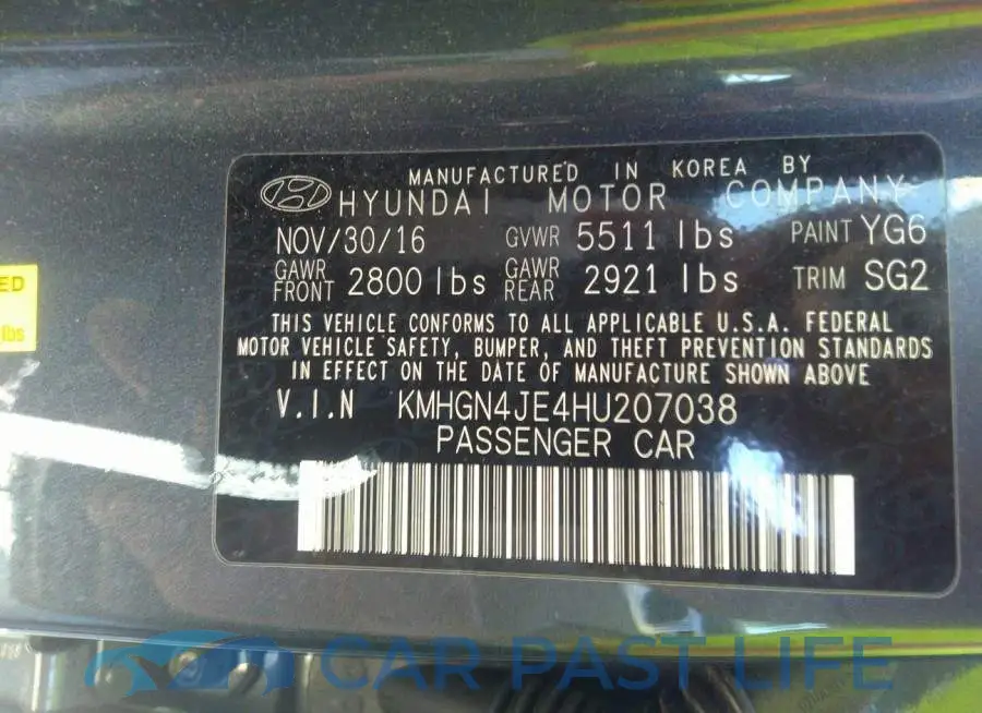 KMHGN4JE4HU207038# 9