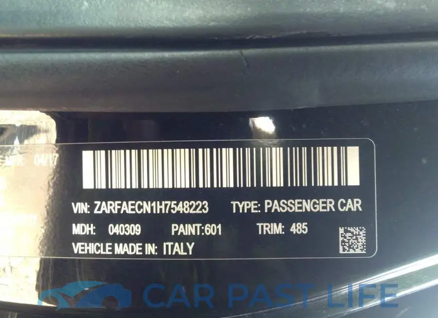 ZARFAECN1H7548223# 9