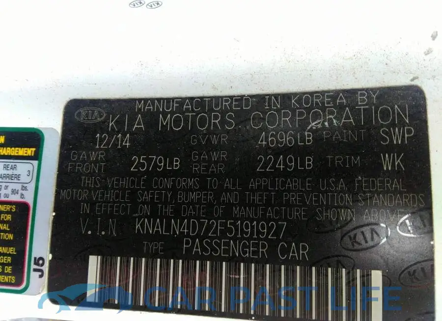 KNALN4D72F5191927# 9