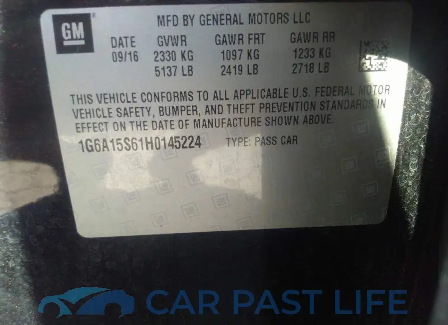 1G6A15S61H0145224# 9