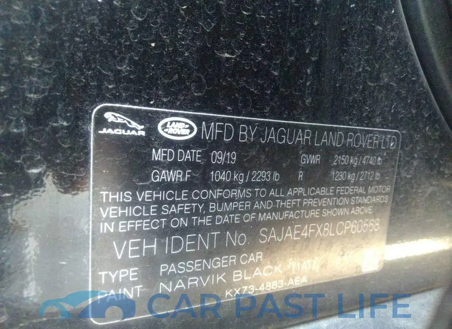 SAJAE4FX8LCP60568# 9