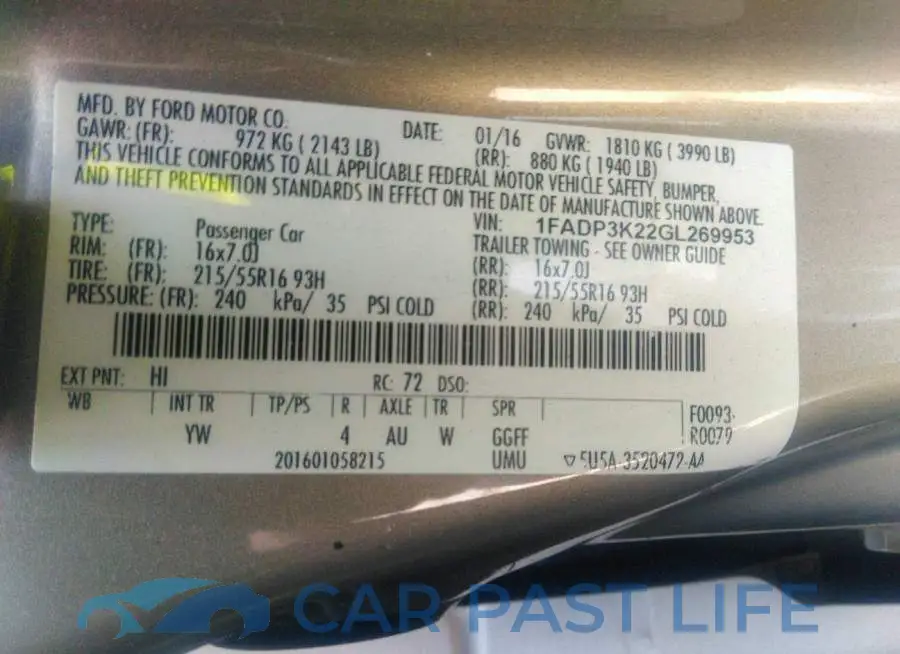 1FADP3K22GL269953# 9