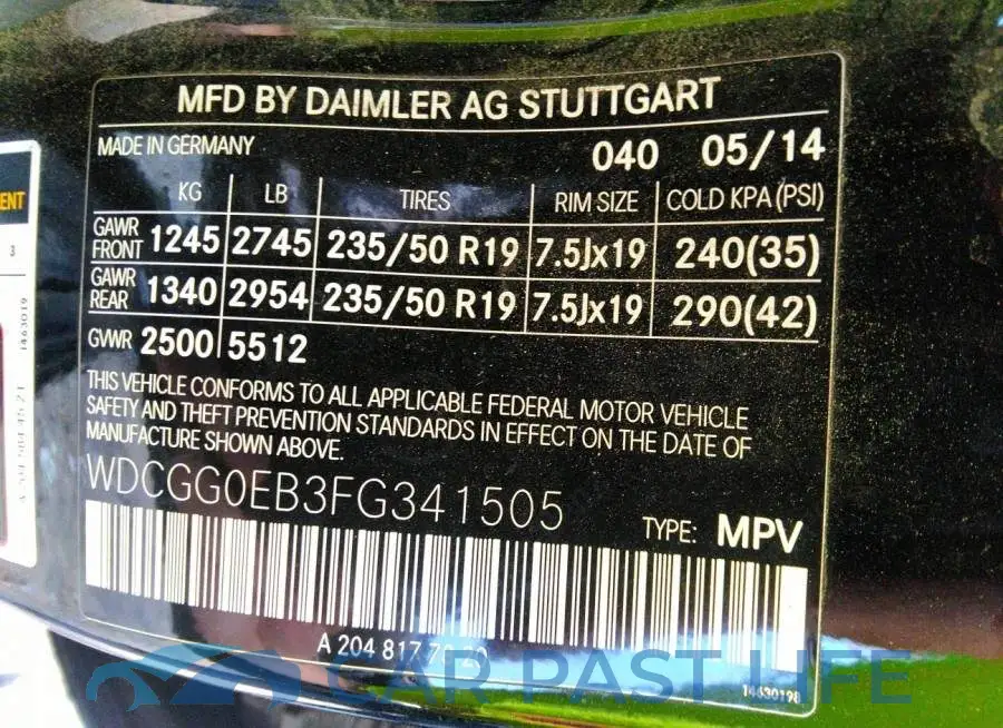 WDCGG0EB3FG341505# 9
