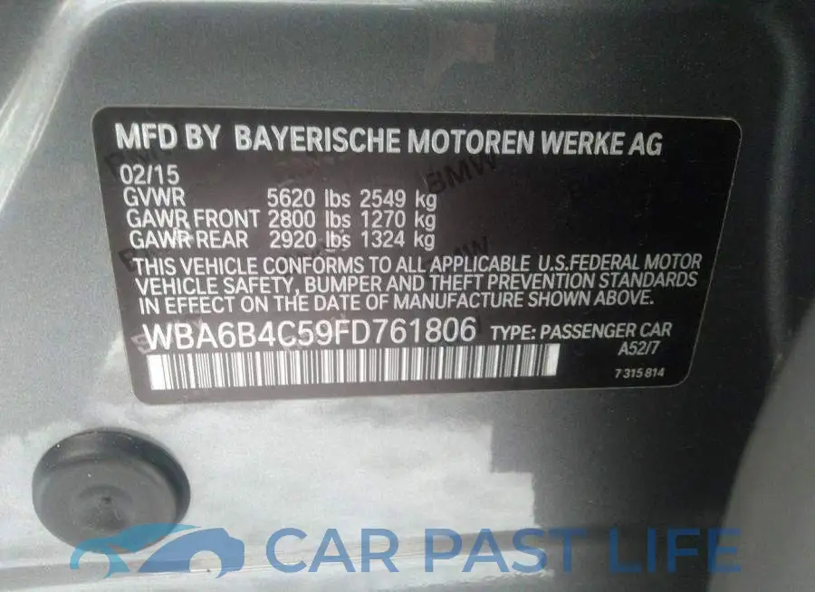 WBA6B4C59FD761806# 9