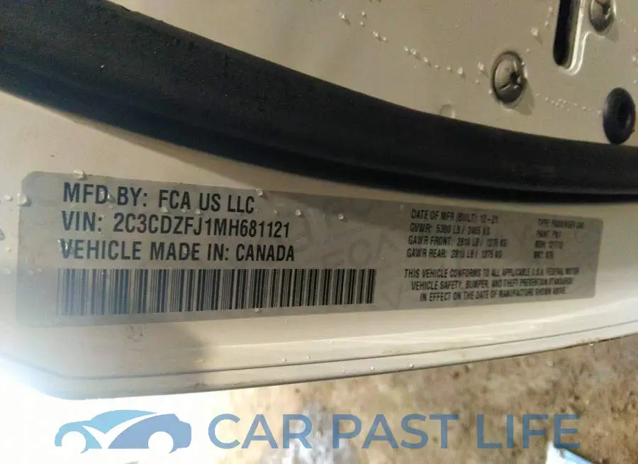 2C3CDZFJ1MH681121# 9