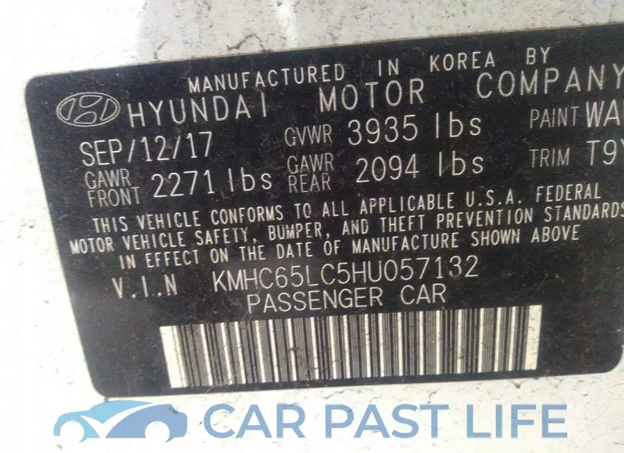KMHC65LC5HU057132# 9