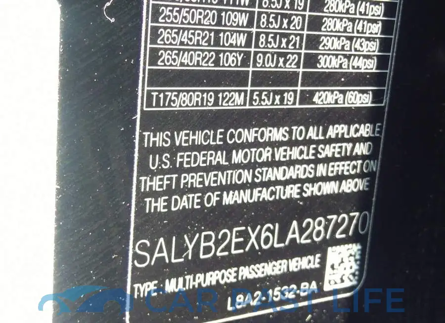 SALYB2EX6LA287270# 9