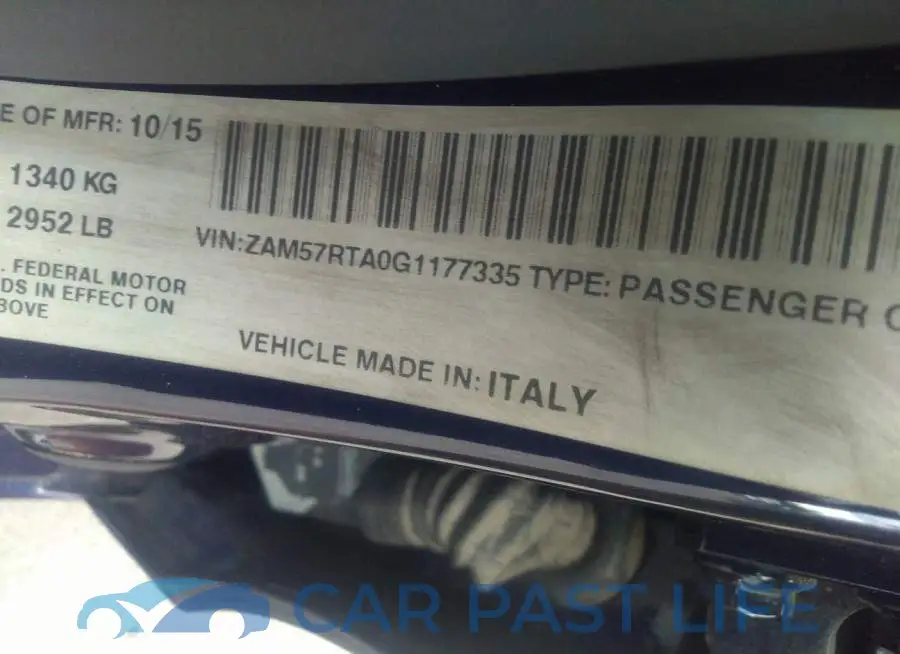 ZAM57RTA0G1177335# 9