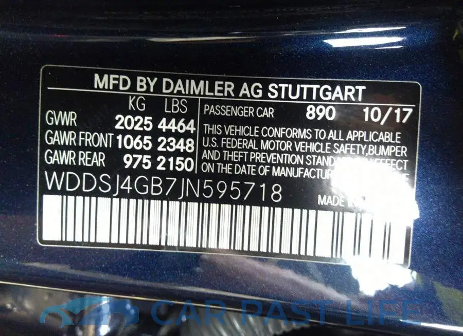 WDDSJ4GB7JN595718# 9