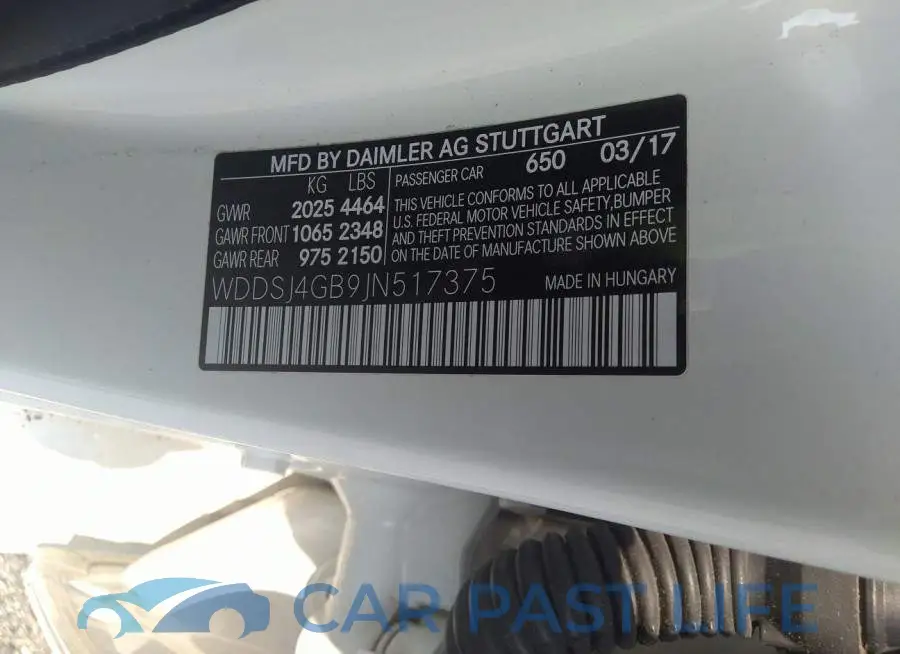 WDDSJ4GB9JN517375# 9