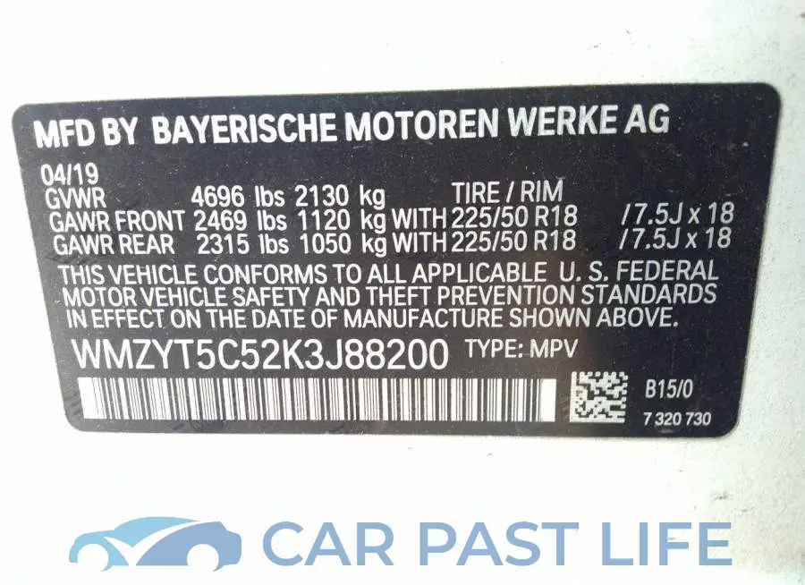 WMZYT5C52K3J88200# 9