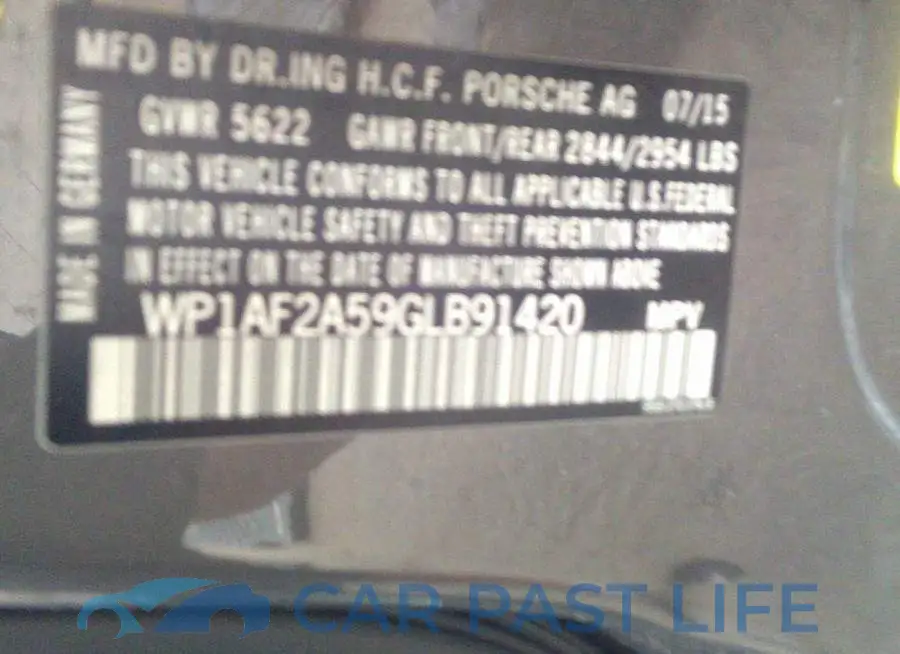 WP1AF2A59GLB91420# 9
