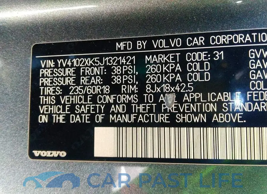 YV4102XK5J1321421# 9