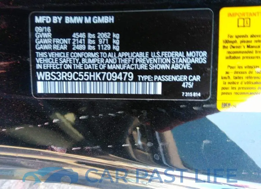WBS3R9C55HK709479# 9