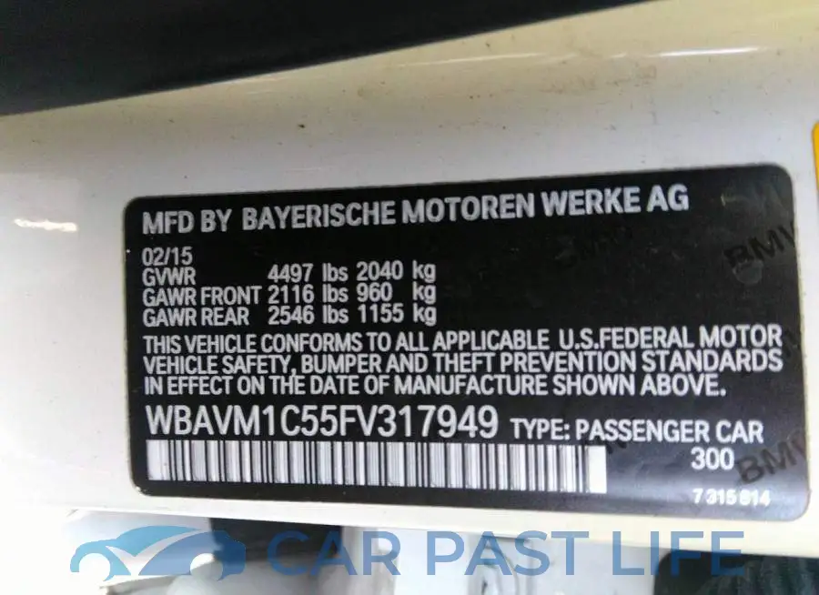 WBAVM1C55FV317949# 9