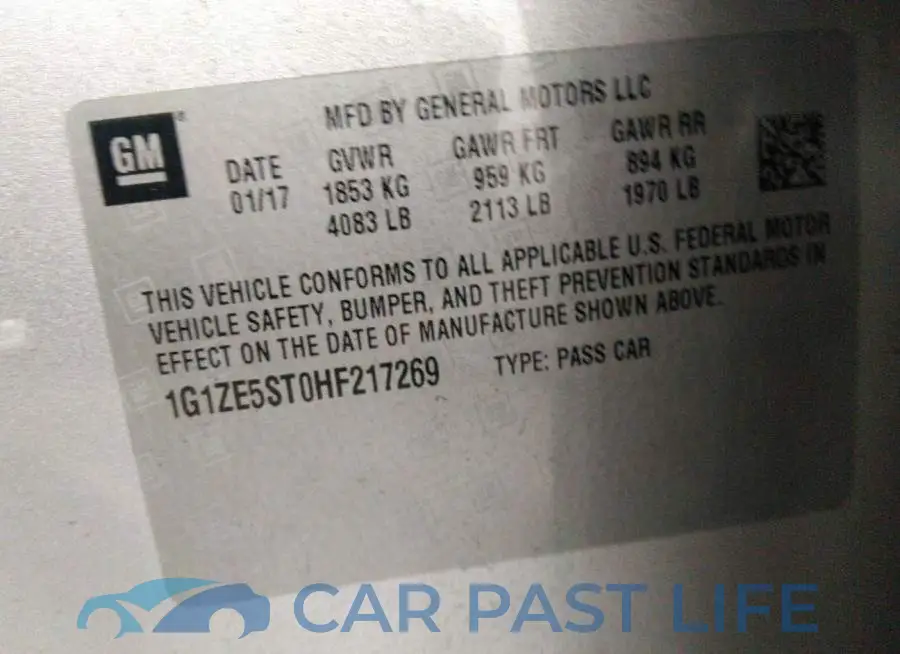 1G1ZE5ST0HF217269# 9