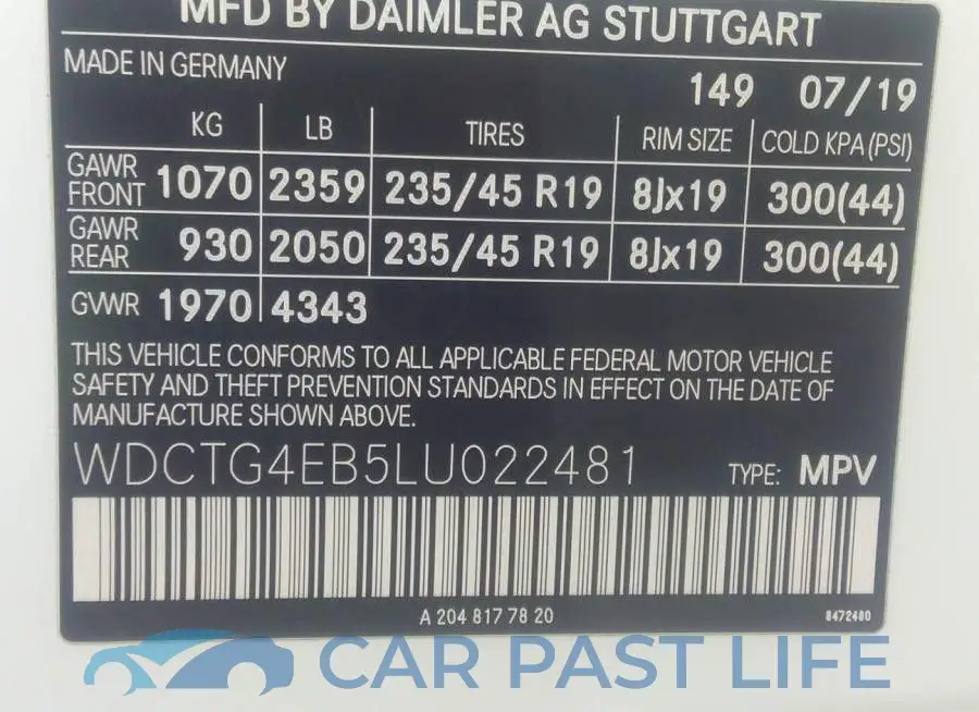 WDCTG4EB5LU022481# 9