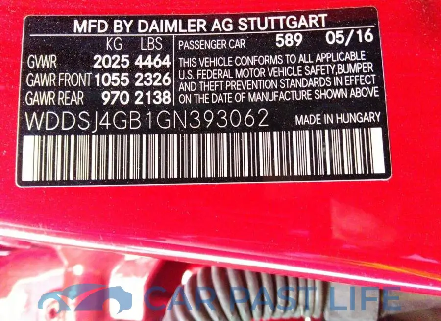WDDSJ4GB1GN393062# 9