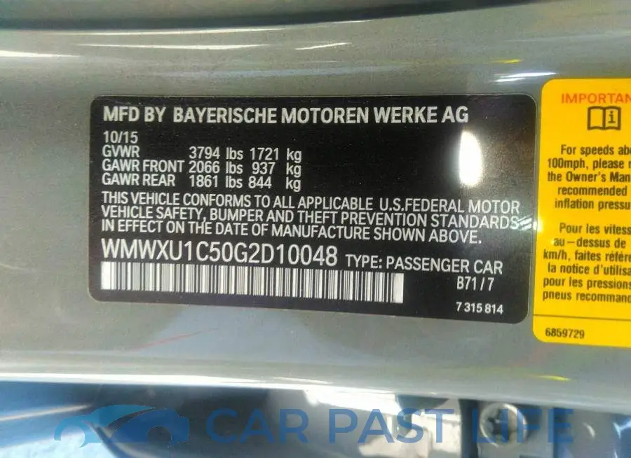 WMWXU1C50G2D10048# 9