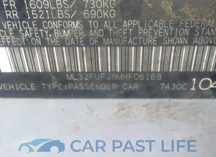 ML32FUFJ8MHF06168# 9