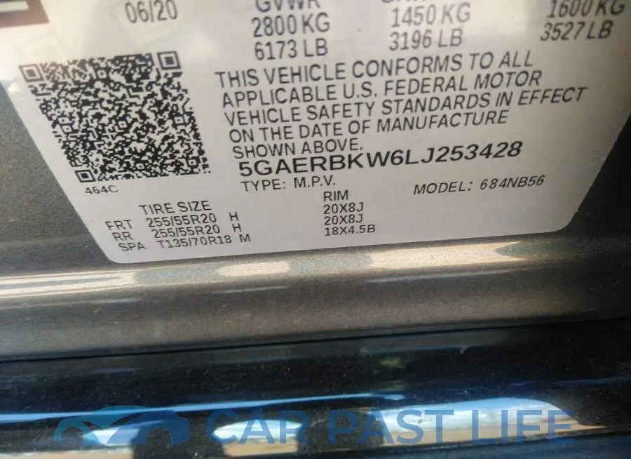 5GAERBKW6LJ253428# 9