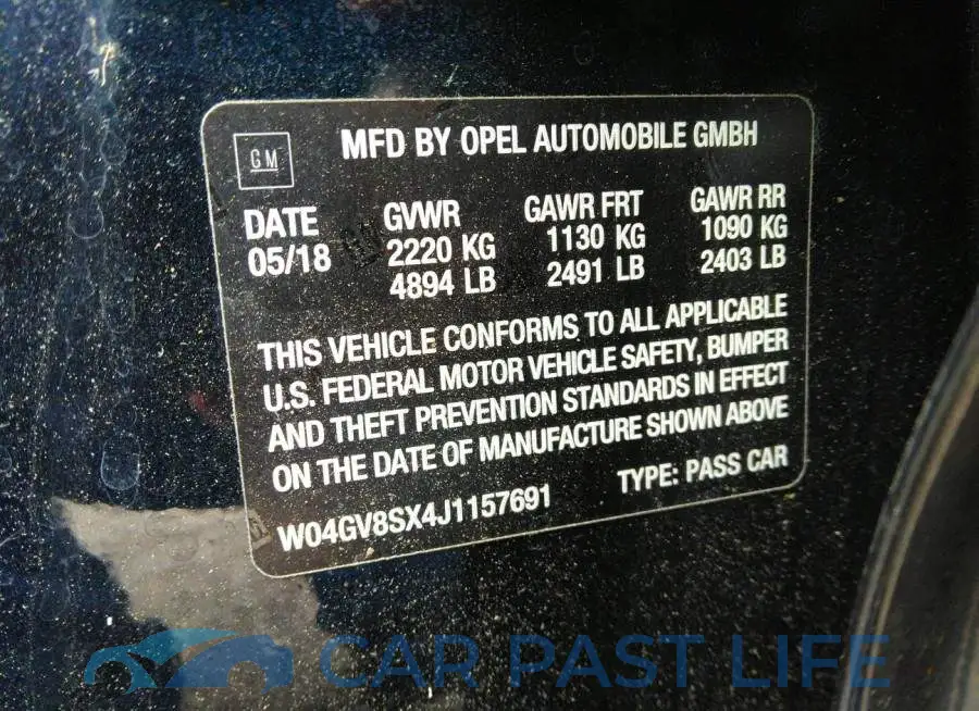 W04GV8SX4J1157691# 9