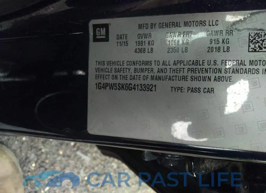 1G4PW5SK6G4133921# 9