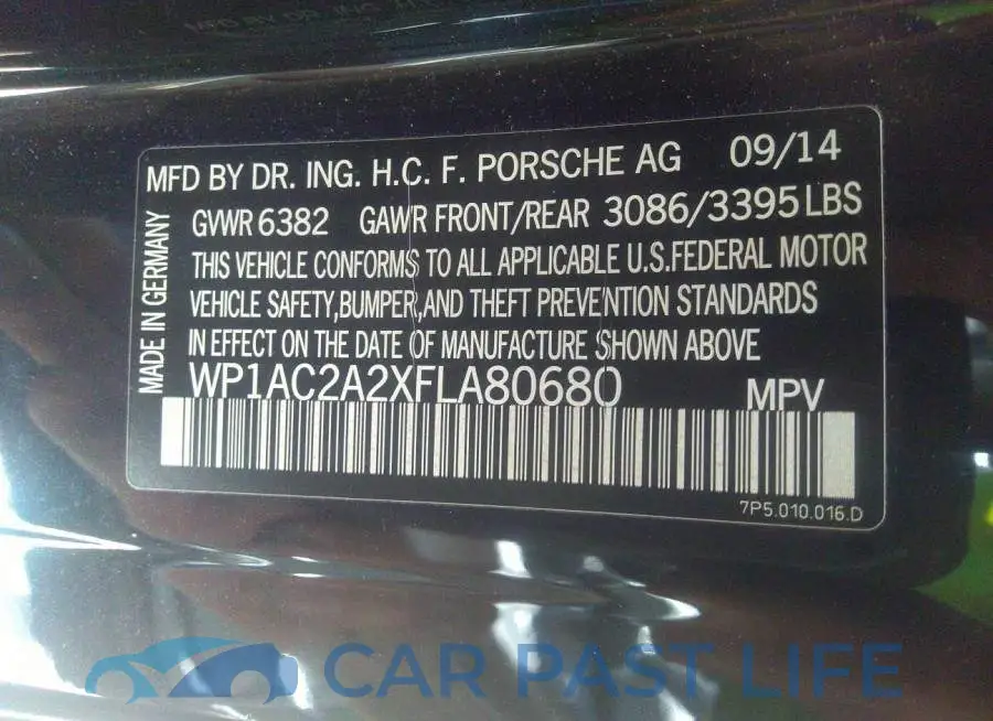 WP1AC2A2XFLA80680# 9