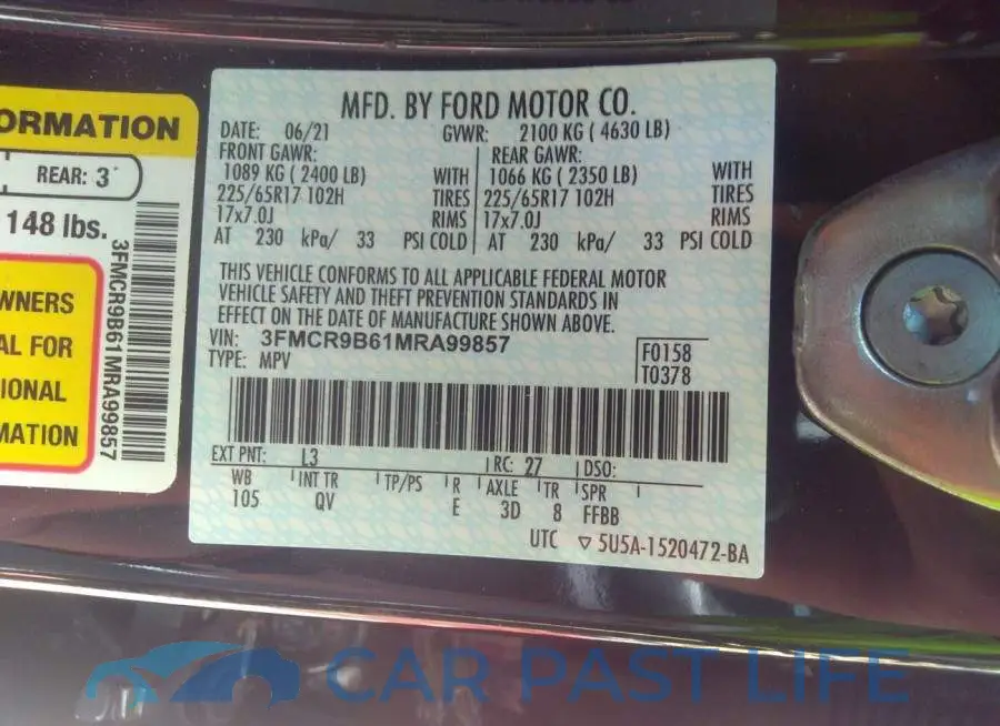 3FMCR9B61MRA99857# 9