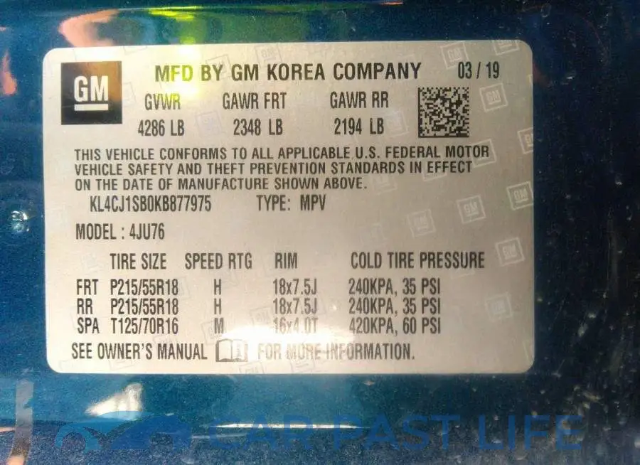 KL4CJ1SB0KB877975# 9