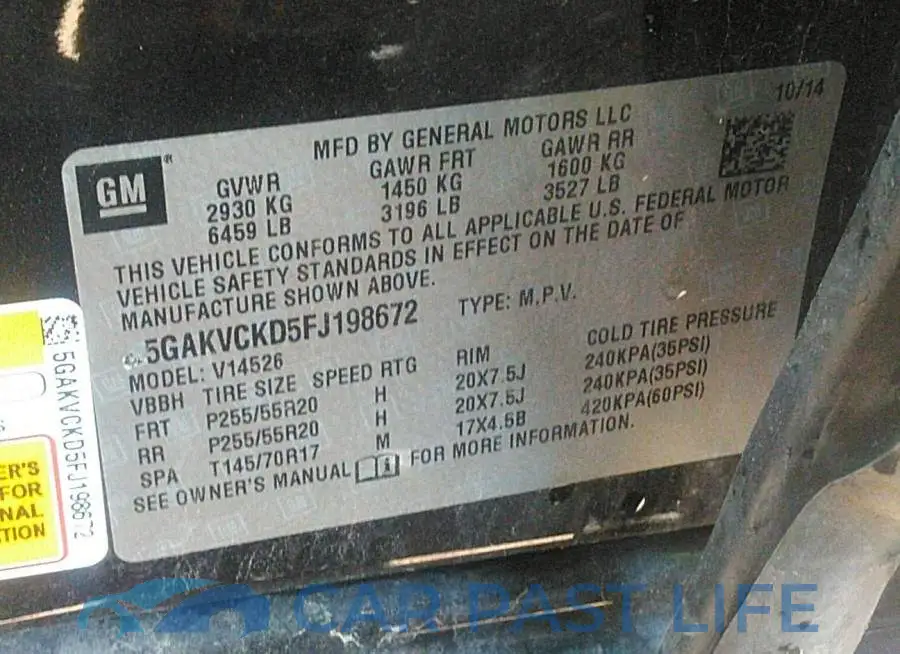5GAKVCKD5FJ198672# 9