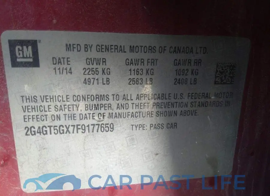 2G4GT5GX7F9177659# 9
