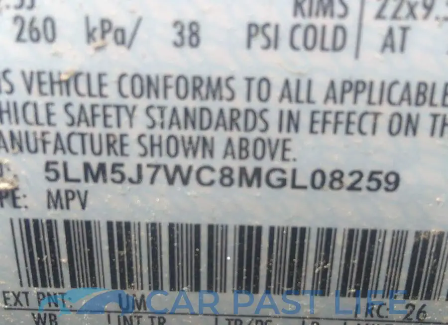 5LM5J7WC8MGL08259# 9