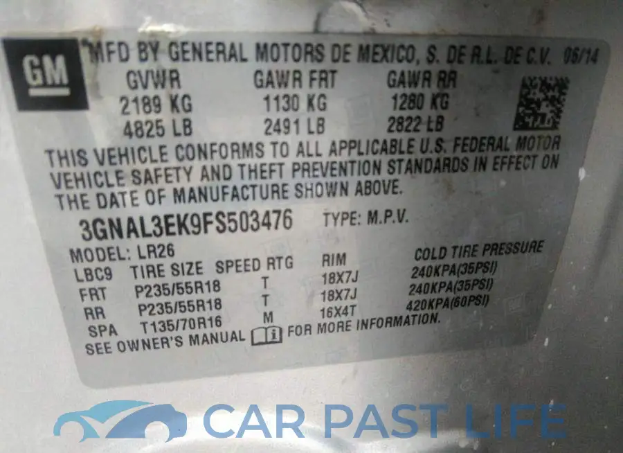 3GNAL3EK9FS503476# 9